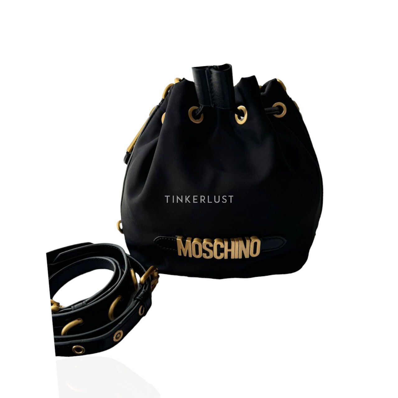 tas shoulder bag Moschino Bucket Bag Black GHW Shoulder Bag Tinkerlust